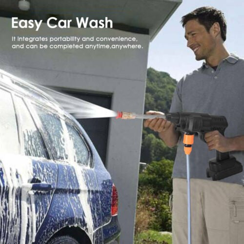 Battery Cordless Portable Car High Pressure Washer Jet Water Wash Cleaner Gun