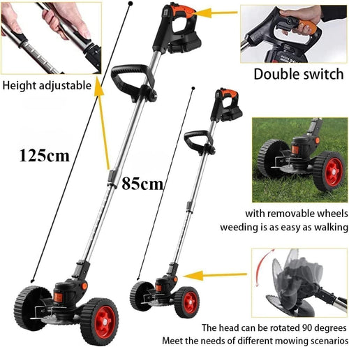 Weed Wacker Cordless String Trimmer Electric, Edger Lawn Grass Trimmer Handheld